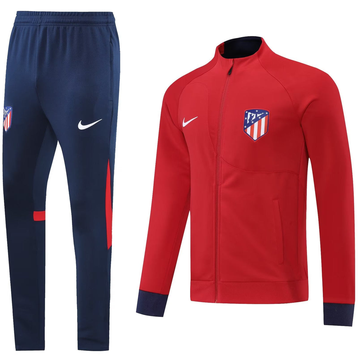 Conjunto Atlético de Madrid Ziper Longo Vermelho e Azul | Torcedor Shop