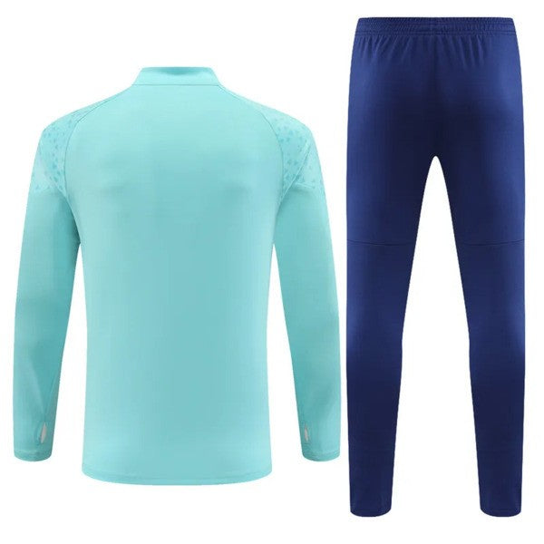 Conjunto Olympique de Marseille ZĂper Curto Azul Claro
