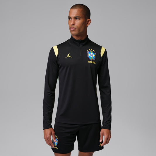 Camiseta Brasil Manga Longa Academy Pro 2026 Treino Masculina