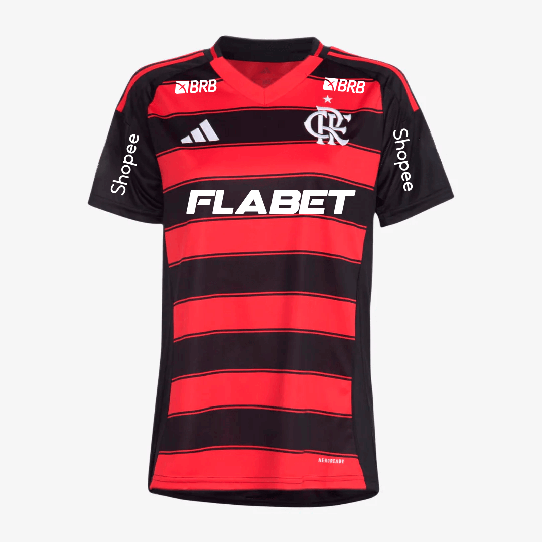 Camisa Feminina Flamengo 2025/26 I Torcedor Com Patrocínios