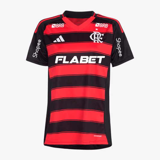 Camisa Feminina Flamengo 2025/26 I Torcedor Com Patrocínios