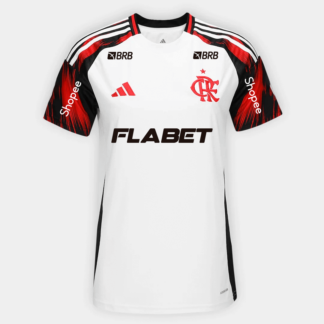 Camisa Feminina Flamengo 2025/26 II Torcedor Com Patrocínios