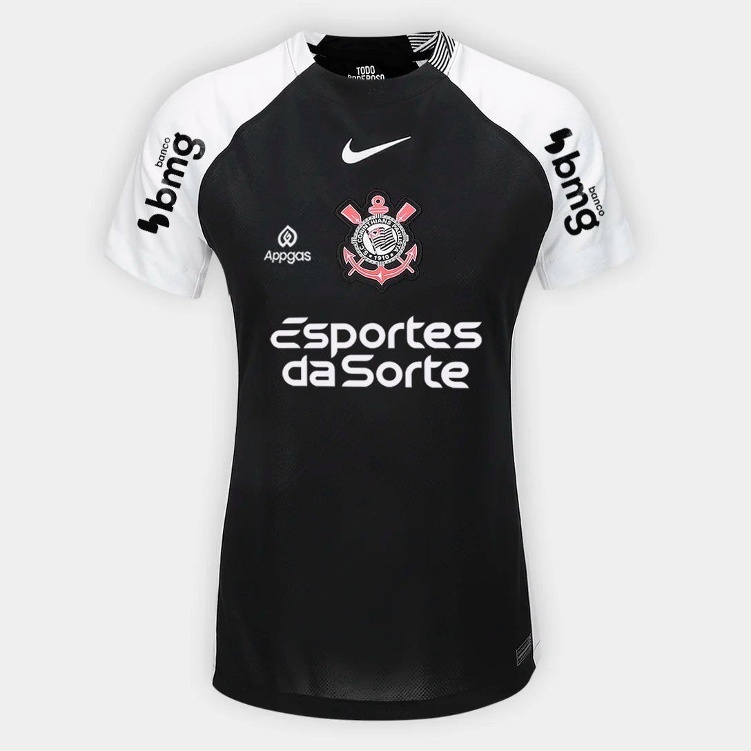 Camisa Feminina Corinthians 2025/26 II Torcedor Com Patrocínios
