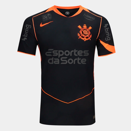 Camisa Corinthians 2025/26 III Jogador Com Patrocínios