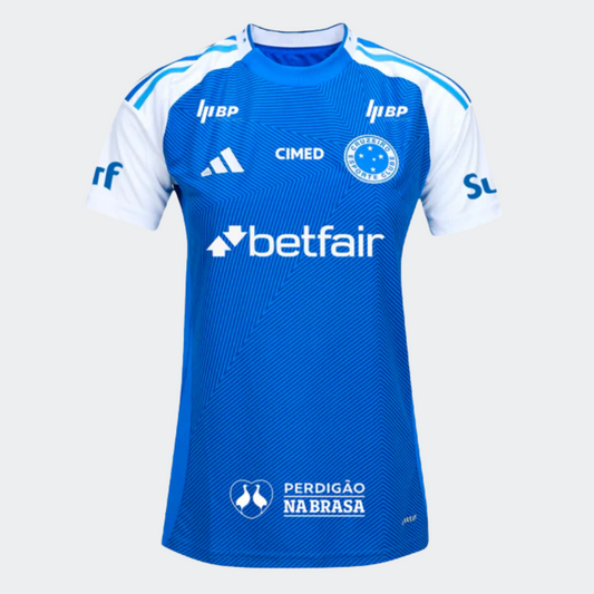 Camisa Feminina Cruzeiro 2025/26 I Torcedor Com Patrocínios