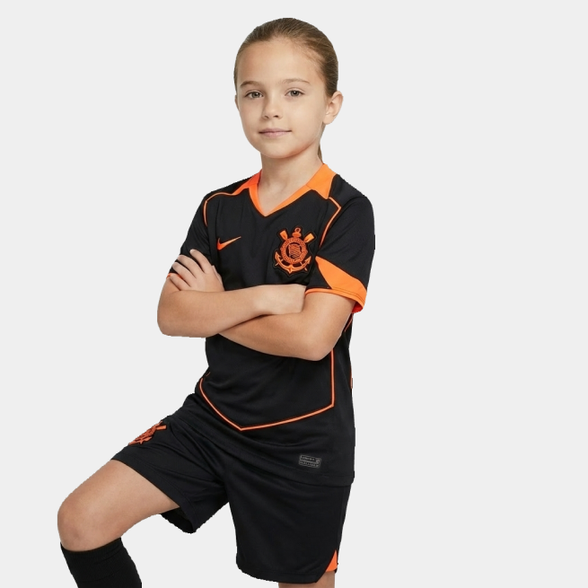 Conjunto Infantil Feminino Corinthians 2025/26 III