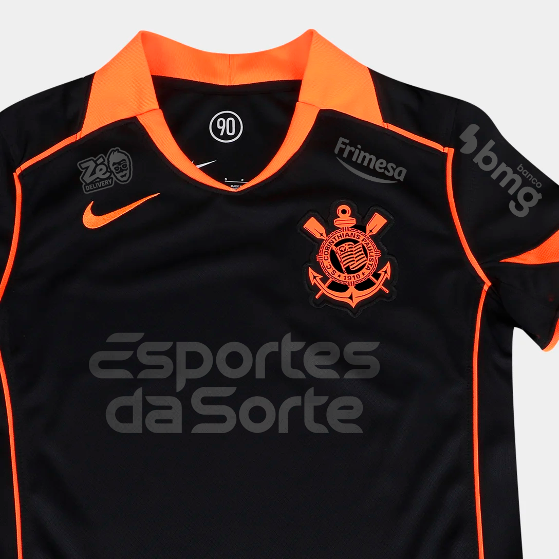 Camisa Feminina Corinthians 2025/26 III Torcedor Com Patrocínios