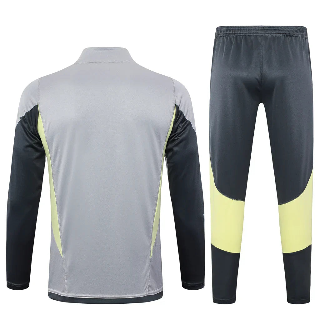 Conjunto Atlético MG Zíper Curto Treino Cinza Claro