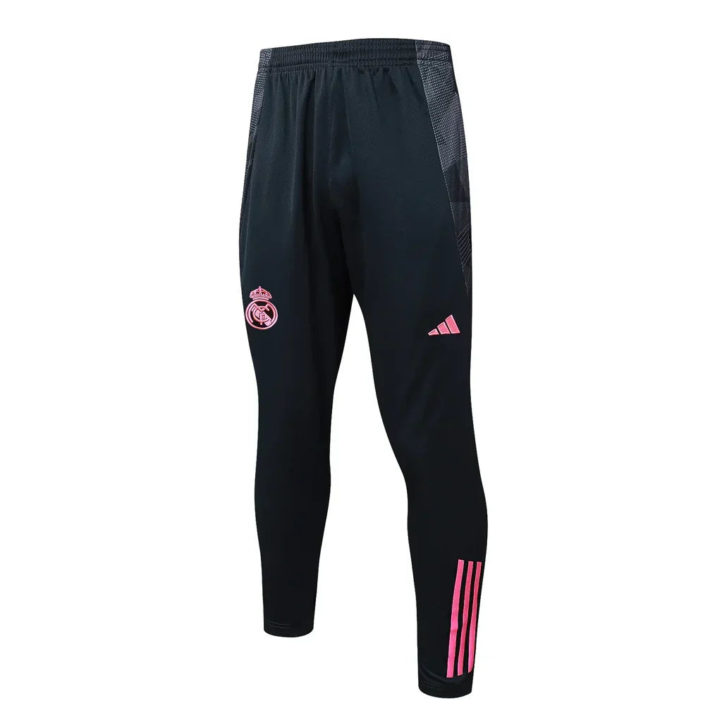 Conjunto Real Madrid Zíper Curto Treino Rosa e Preto