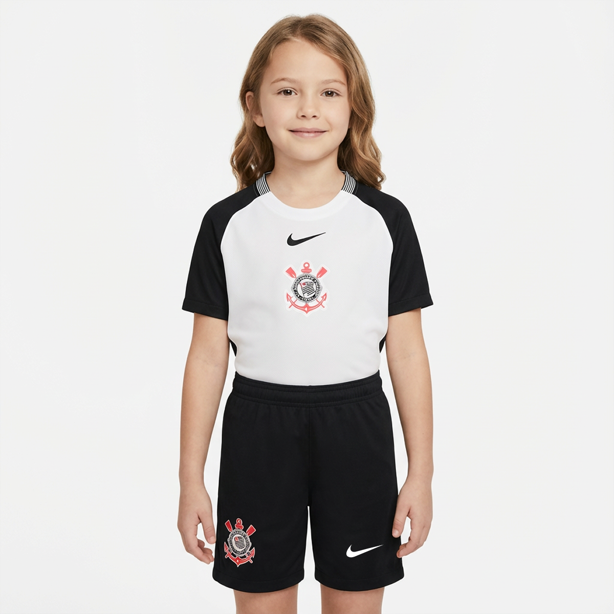 Conjunto Infantil Feminino Corinthians 2025/26 I