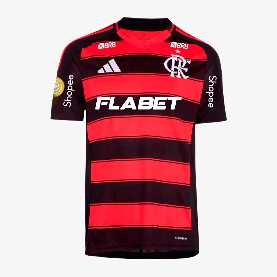 Camisa Flamengo 2025/26 I Torcedor Com Patrocínios