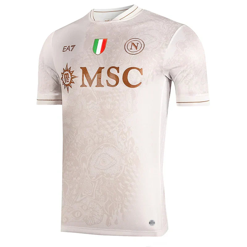 Camisa Napoli 2025/26 II Torcedor EA7 Masculino Begê