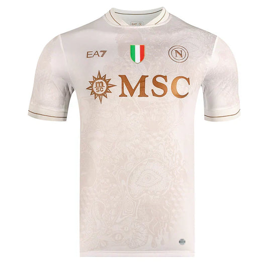 Camisa Napoli 2025/26 II Torcedor EA7 Masculino Begê