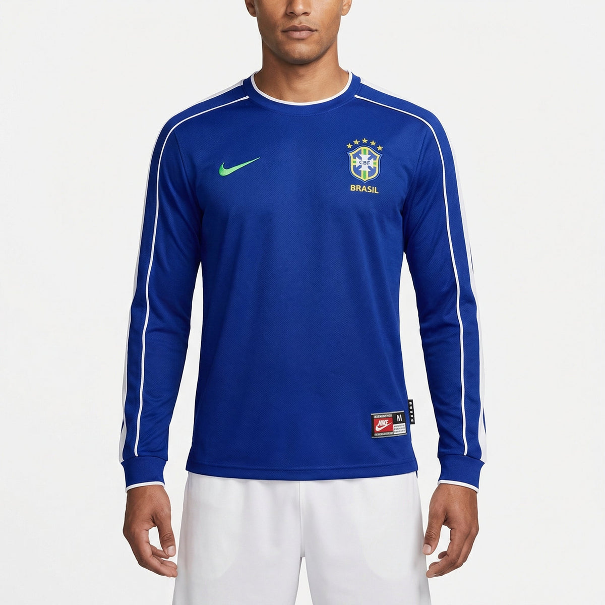 Camisa Brasil 1998/99 II Retrô Manga Longa Masculina | Torcedor Shop