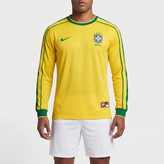 Camisa Brasil Retrô 1998 Manga longa Torcedor | Torcedor Shop