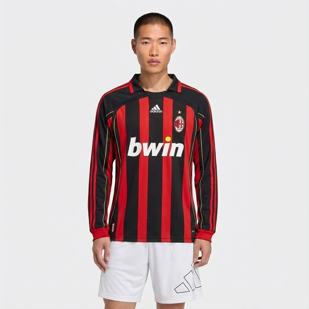 Camisa Retrô Milan 2006/07 I Manga Longa | Torcedor Shop