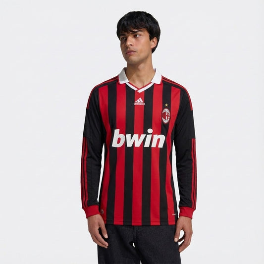 Camisa Retrô Milan 2009/10 I Manga Longa | Torcedor Shop