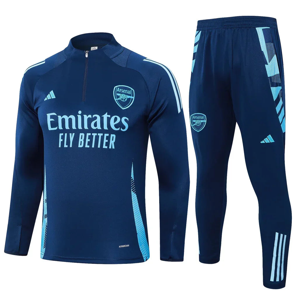 Conjunto Arsenal Zíper Curto Treino Azul Escuro | Torcedor Shop
