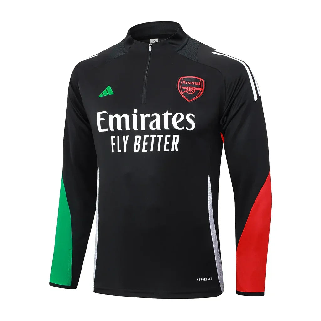 Conjunto Arsenal Zíper Curto Treino Preto 2024/25 - foto 3 | Torcedor Shop