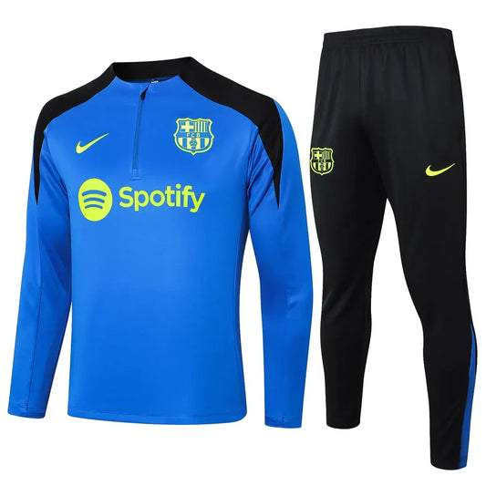 Conjunto Barcelona Zíper Curto Treino Azul 2024/25 | Torcedor Shop