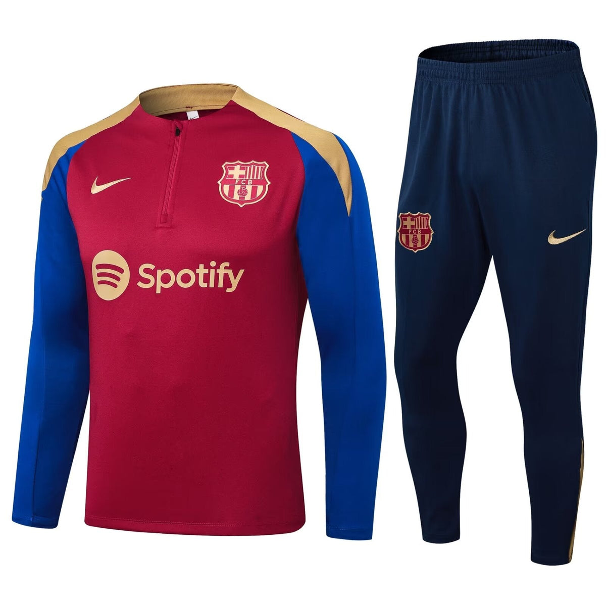 Conjunto Barcelona Zíper Curto Vermelho | Torcedor Shop