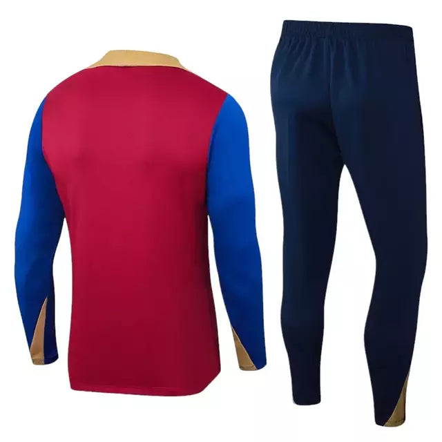 Conjunto Barcelona Zíper Curto Vermelho - foto 2 | Torcedor Shop