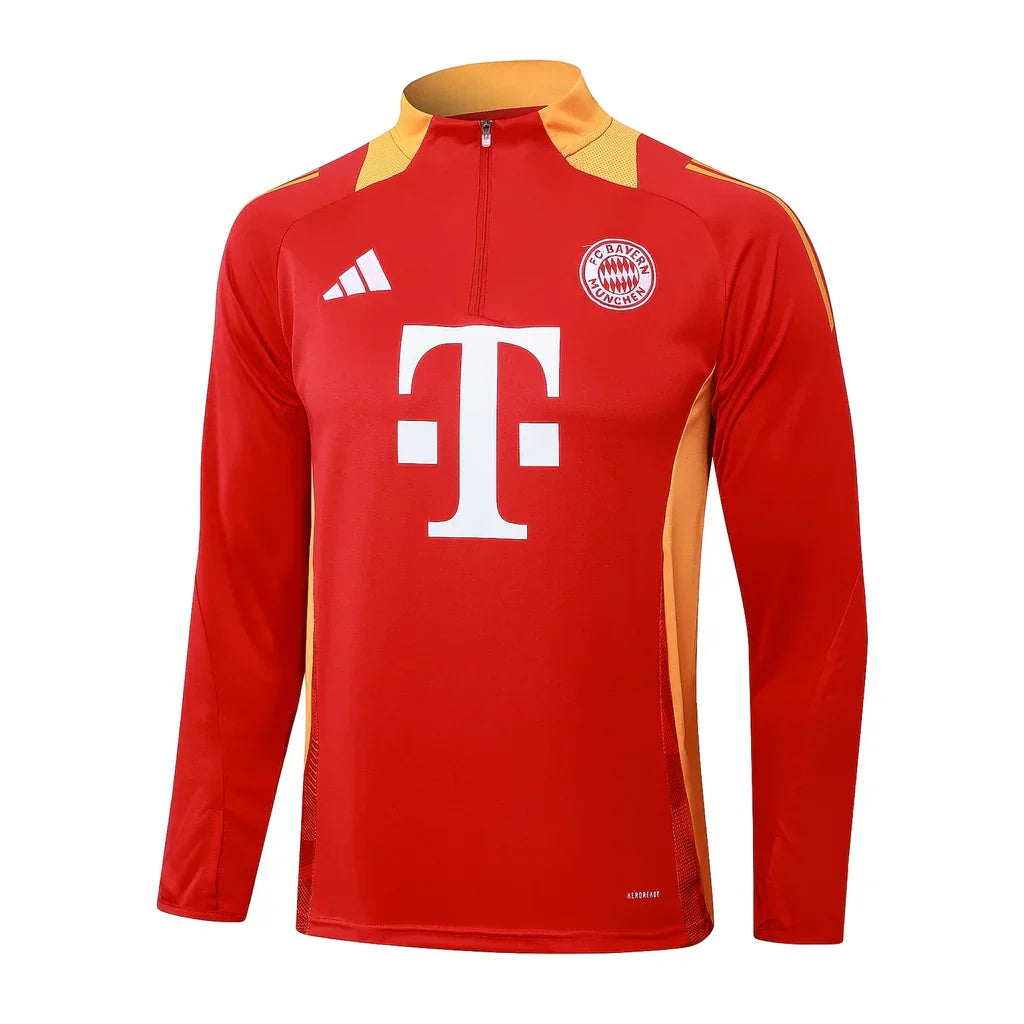 Conjunto Bayern de Munique Zíper Curto Treino Vermelho 2024/25 - foto 3 | Torcedor Shop