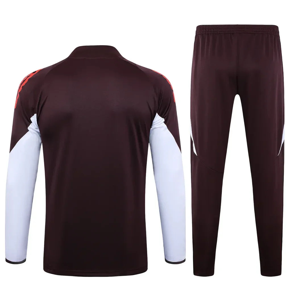 Conjunto Bayern de Munique Zíper Curto Treino Vinho 2024/25 - foto 2 | Torcedor Shop