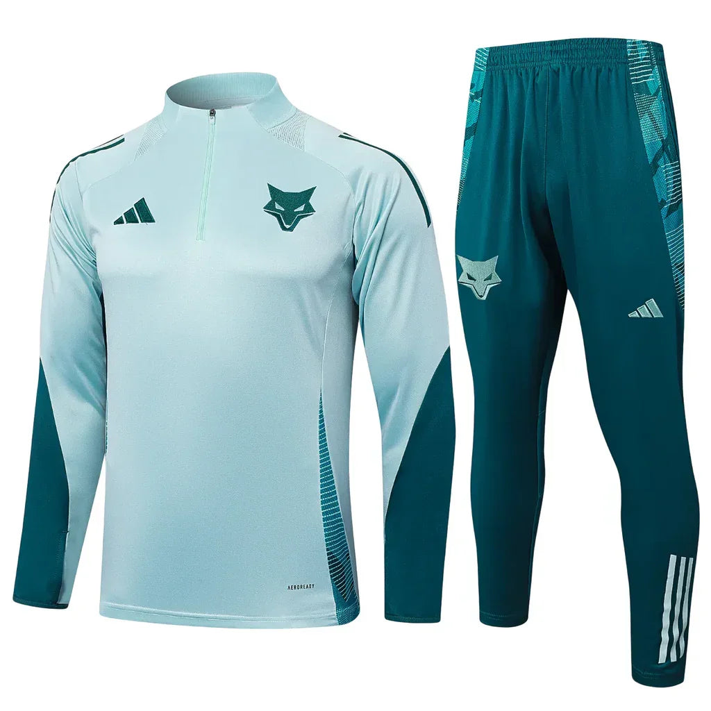 Conjunto Cruzeiro Ziper Curto Treino Azul Claro | Torcedor Shop