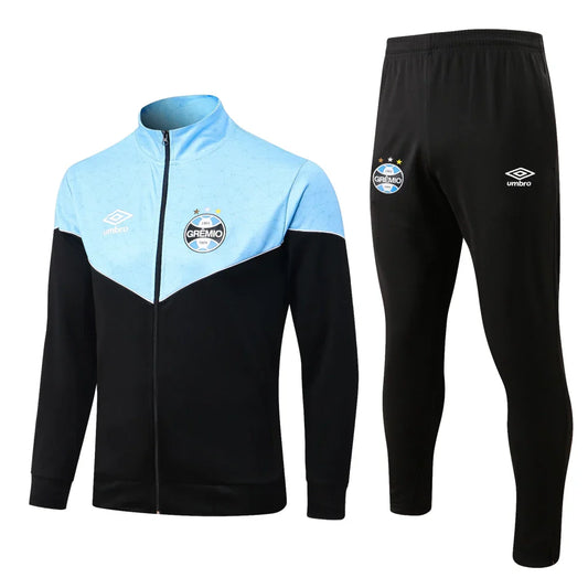 Conjunto Grêmio Zíper Longo 2022/23 - Preto e Azul | Torcedor Shop
