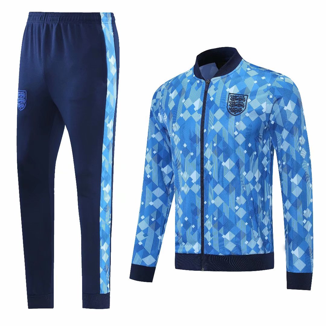 Conjunto Inglaterra Zíper Longo Azul | Torcedor Shop