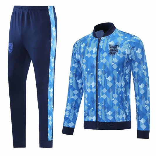 Conjunto Inglaterra Zíper Longo Azul | Torcedor Shop