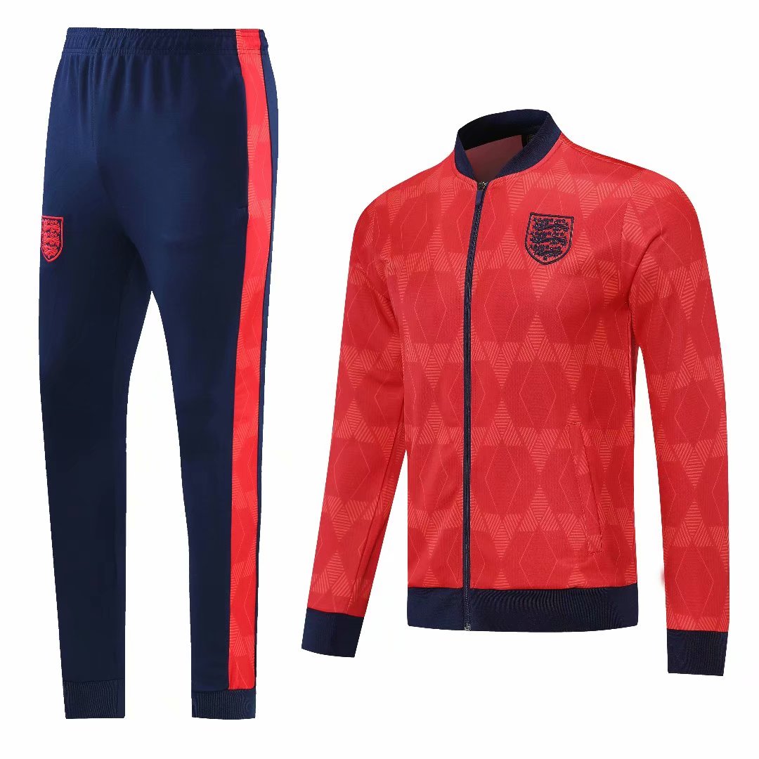 Conjunto Inglaterra Zíper Longo Vermelho | Torcedor Shop