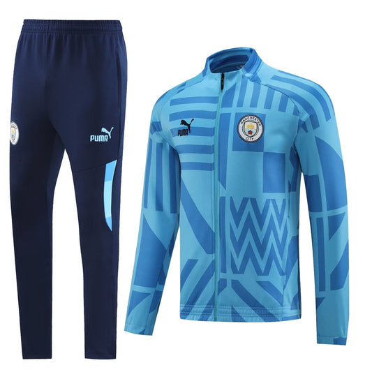 Conjunto Manchester City Zíper Longo Azul | Torcedor Shop