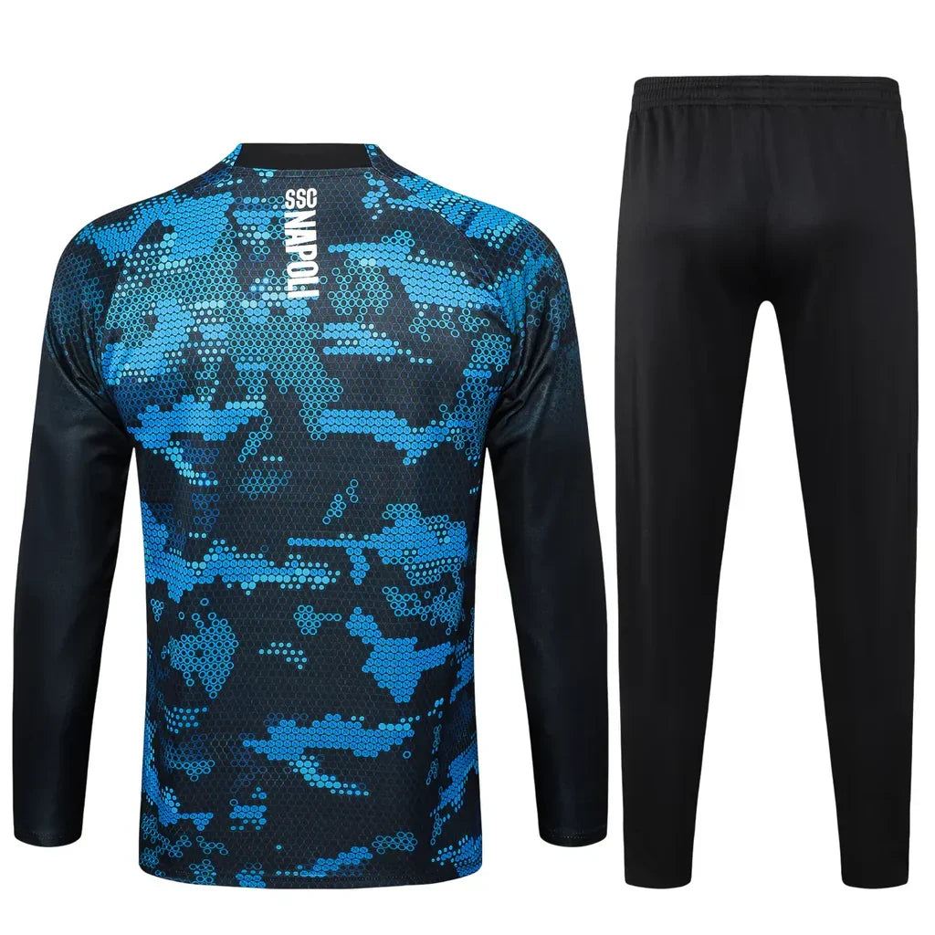 Conjunto Napoli Zíper Curto Treino Preto 2024/25 - foto 2 | Torcedor Shop