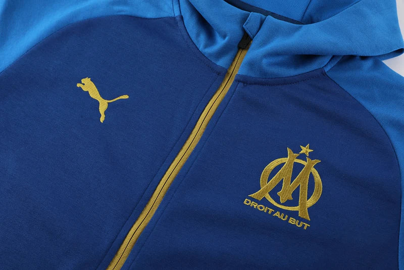 Conjunto Olympique de Marseille Zíper Longo Azul - foto 2 | Torcedor Shop