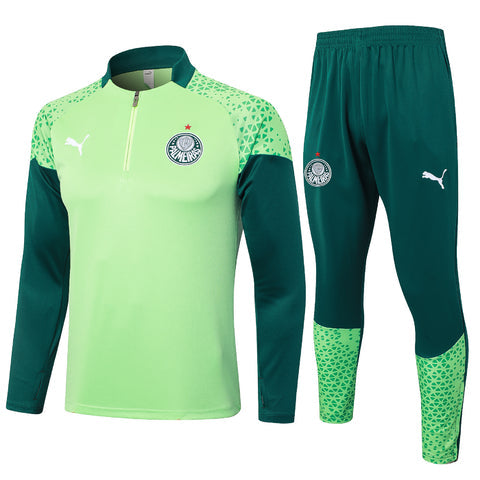 Conjunto Palmeiras Ziper Curto Treino Verde Claro | Torcedor Shop