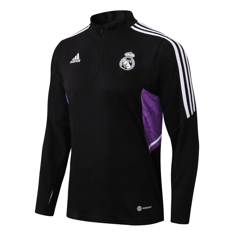 Conjunto Real Madrid Ziper Curto Preto - foto 3 | Torcedor Shop