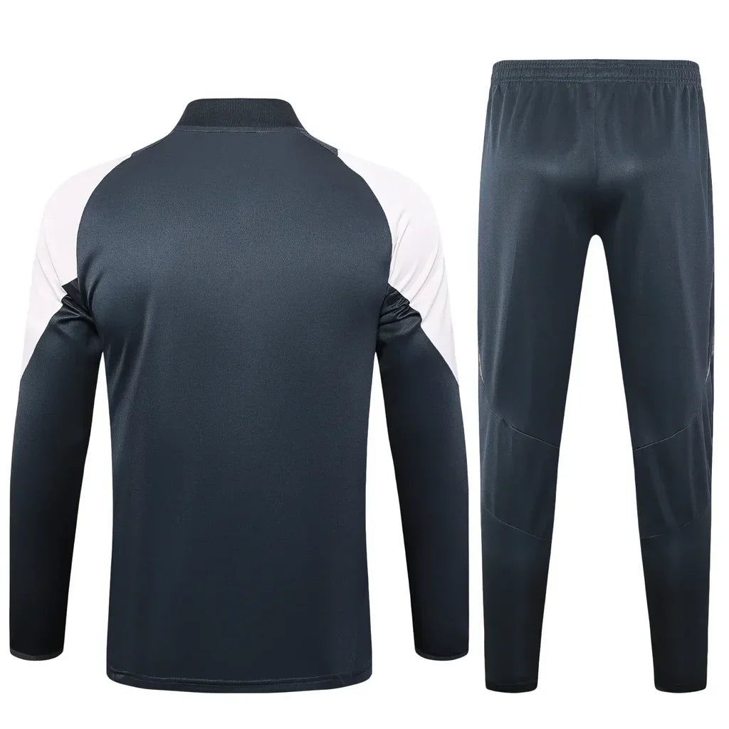 Conjunto Real Madrid Zíper Curto Treino Cinza - foto 2 | Torcedor Shop