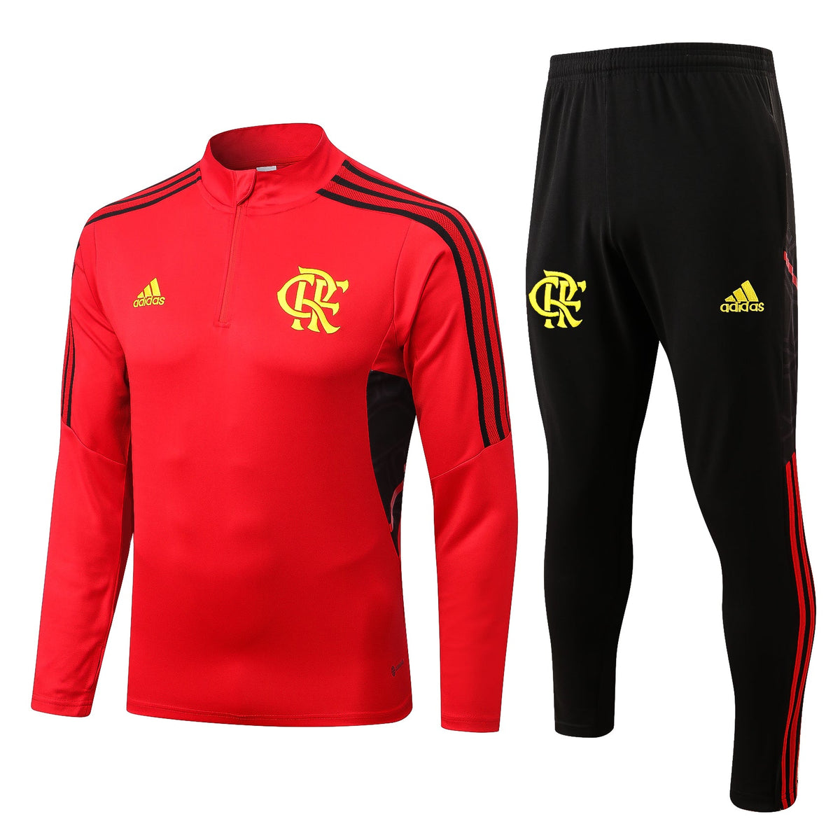 Conjunto Zíper Curto Flamengo Treino Vermelho e Preto | Torcedor Shop