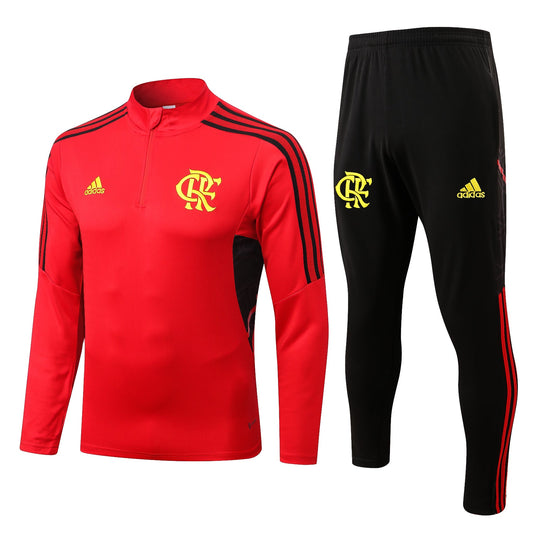 Conjunto Zíper Curto Flamengo Treino Vermelho e Preto | Torcedor Shop