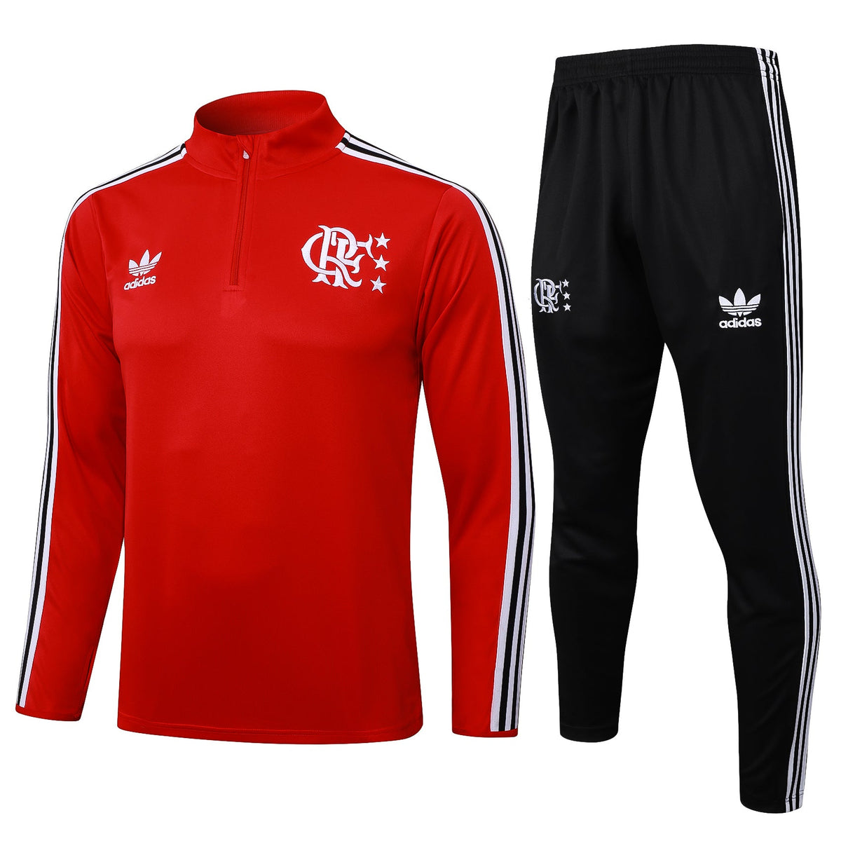Conjunto Zíper Curto Flamengo Vermelho e Preto | Torcedor Shop