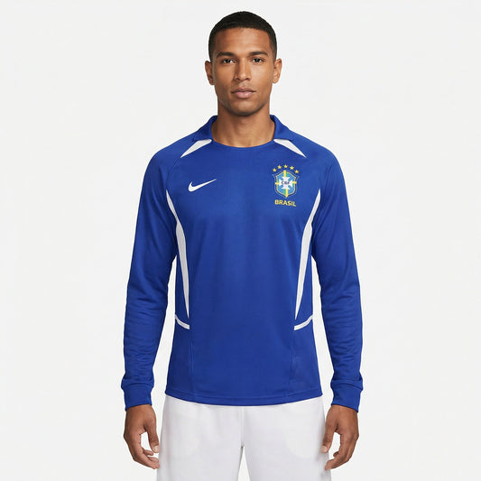 Camisa Brasil Retrô 2002 Manga Longa Torcedor