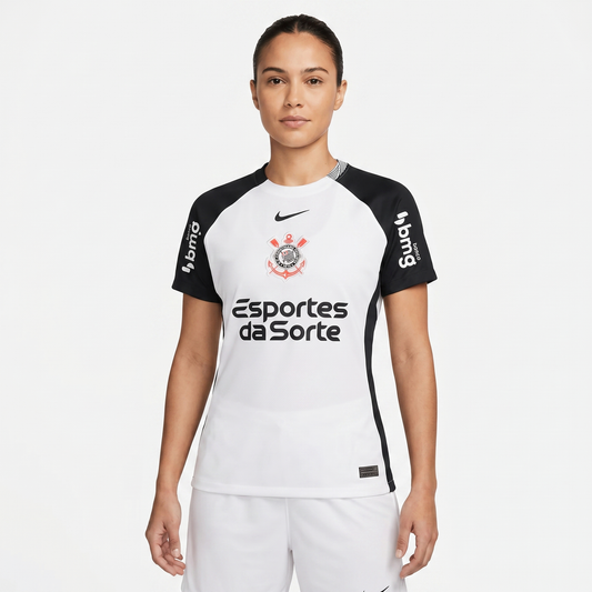 Camisa Feminina Corinthians 2025/26 I Torcedor Com Patrocínios