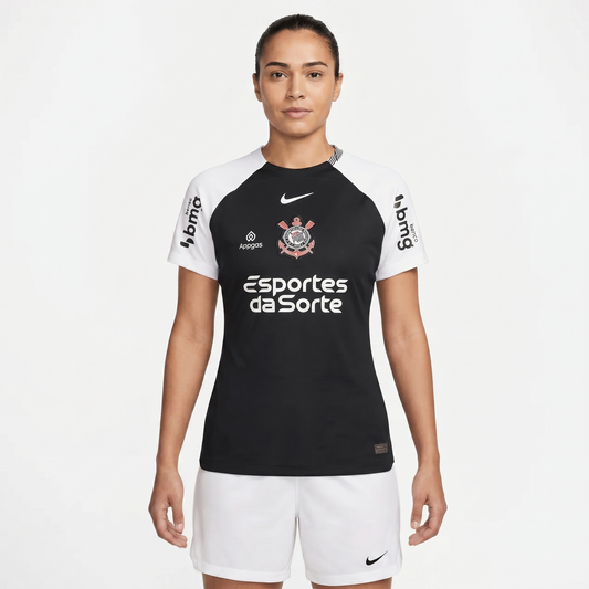 Camisa Feminina Corinthians 2025/26 II Torcedor Com Patrocínios