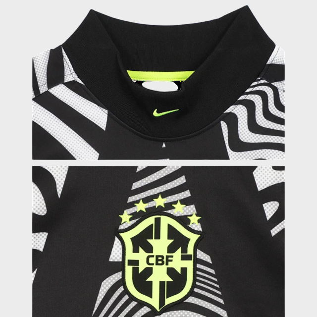 Camisa Seleção Brasileira Goleiro Manga Longa 2026 Torcedor