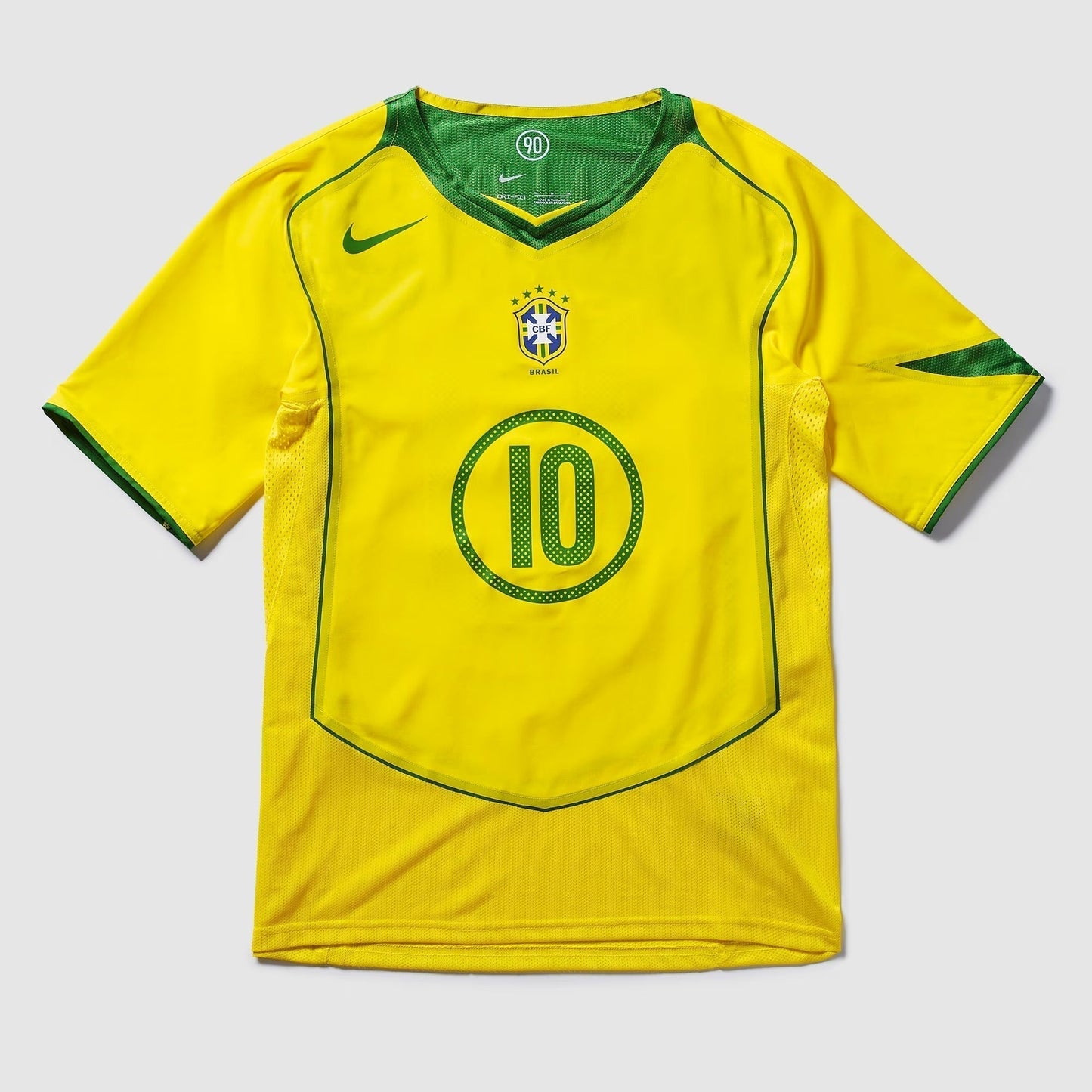 Camisa Brasil Reedição Total 90 Ronaldinho Masculina