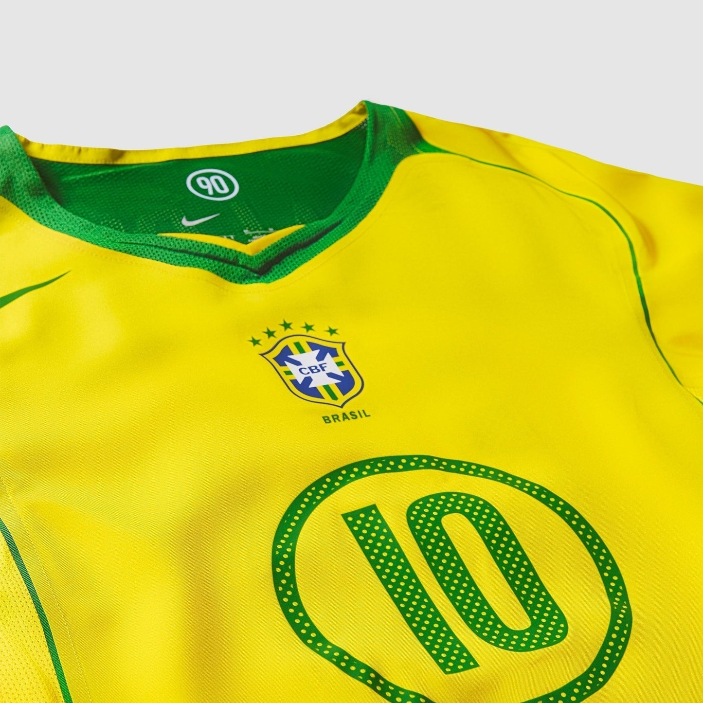 Camisa Brasil Reedição Total 90 Ronaldinho Masculina