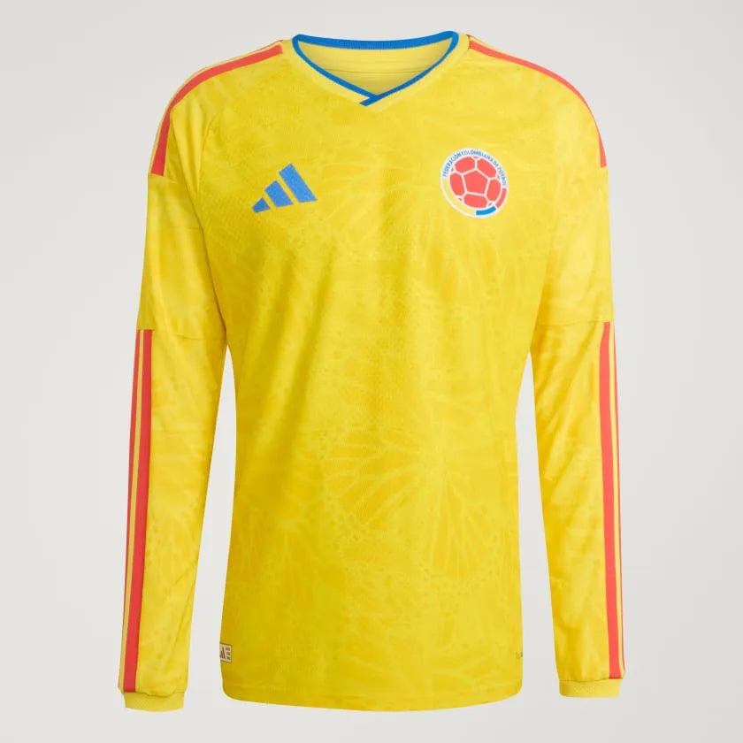 Camisa Colômbia 2026 Jogador Manga Longa I Copa do Mundo